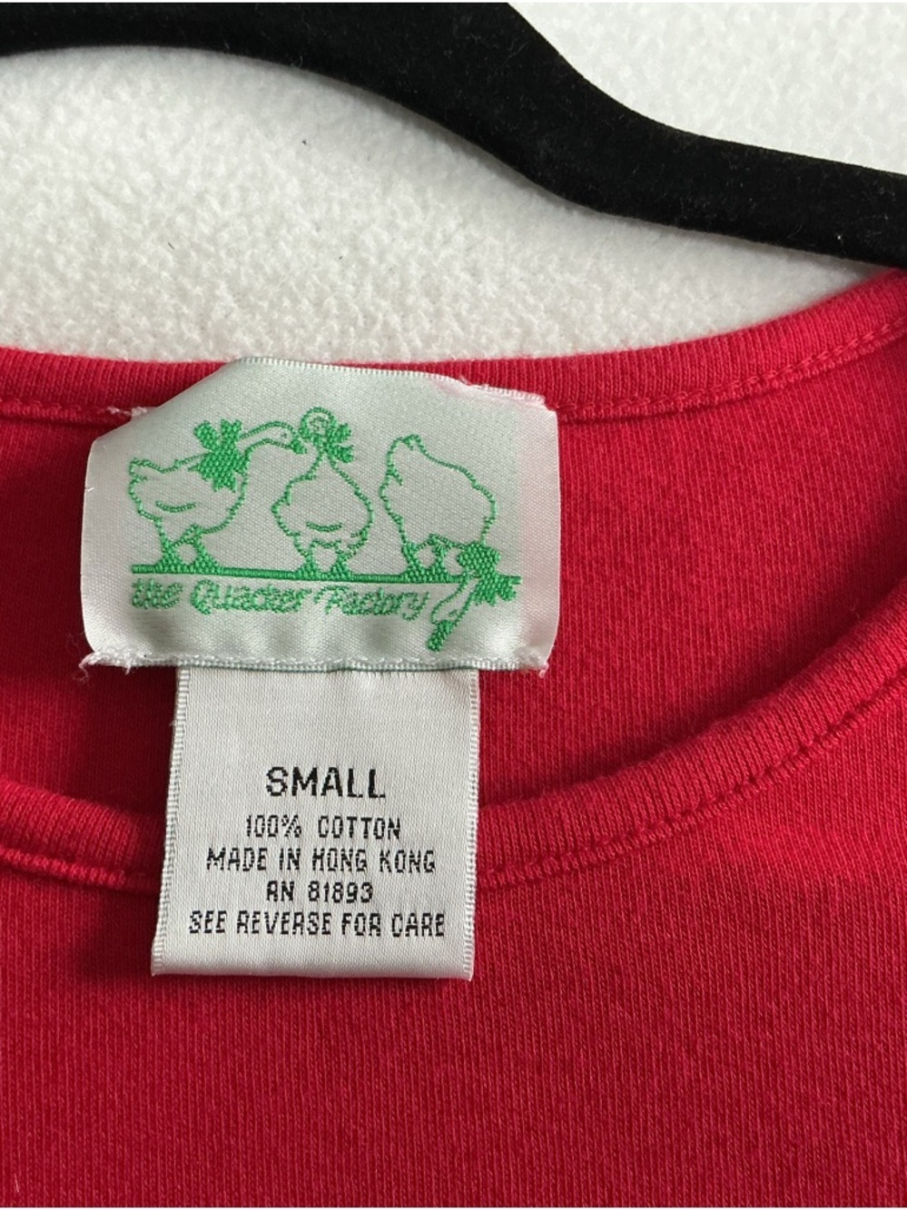 Quacker Factory Bright Red Crewneck heart Tee - Picture 5 of 8